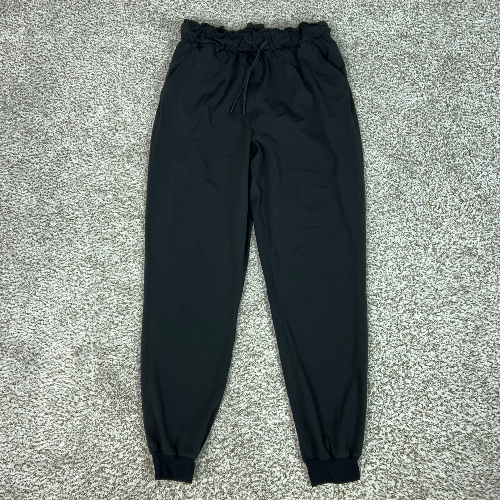 Lululemon Pants Women 8 Black Stretch High Rise Jogger Luxtreme Travel Pockets